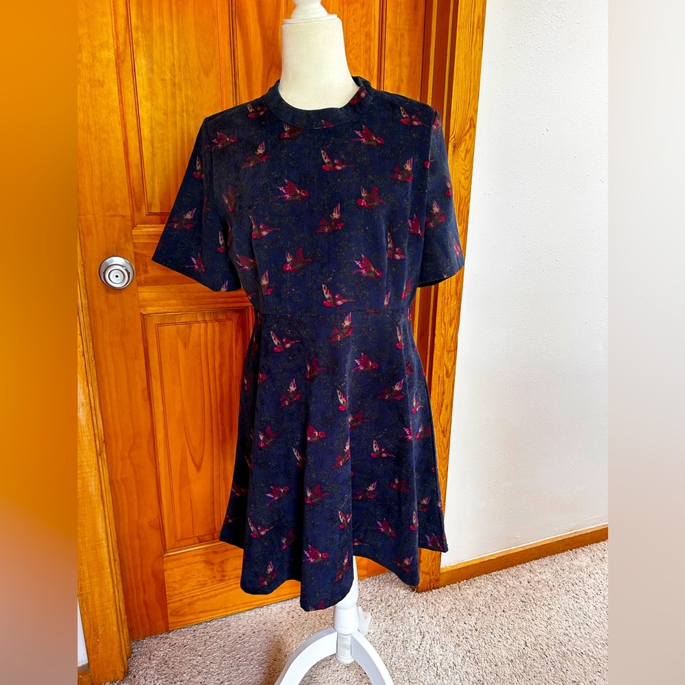 Cute Courduroy Bird Dress